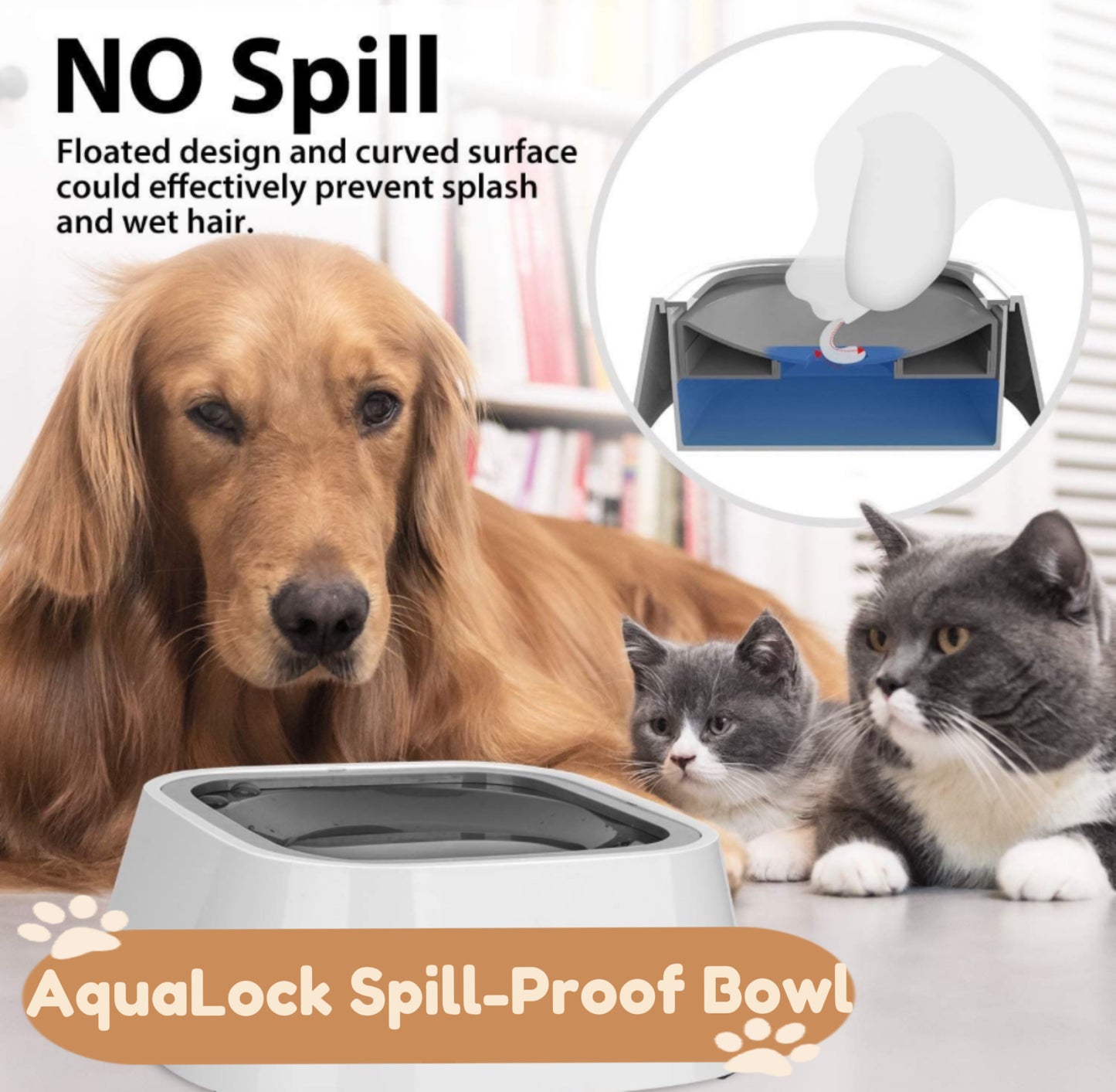 AquaLock Spill-Proof Bowl